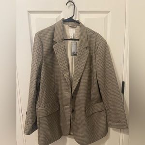 Oversized check blazer